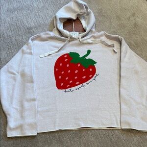 Kate Spade Cream Hoodie with Strawberry Design